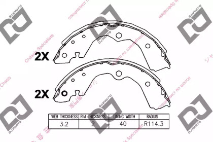 Комлект тормозных накладок DJ PARTS BS1119